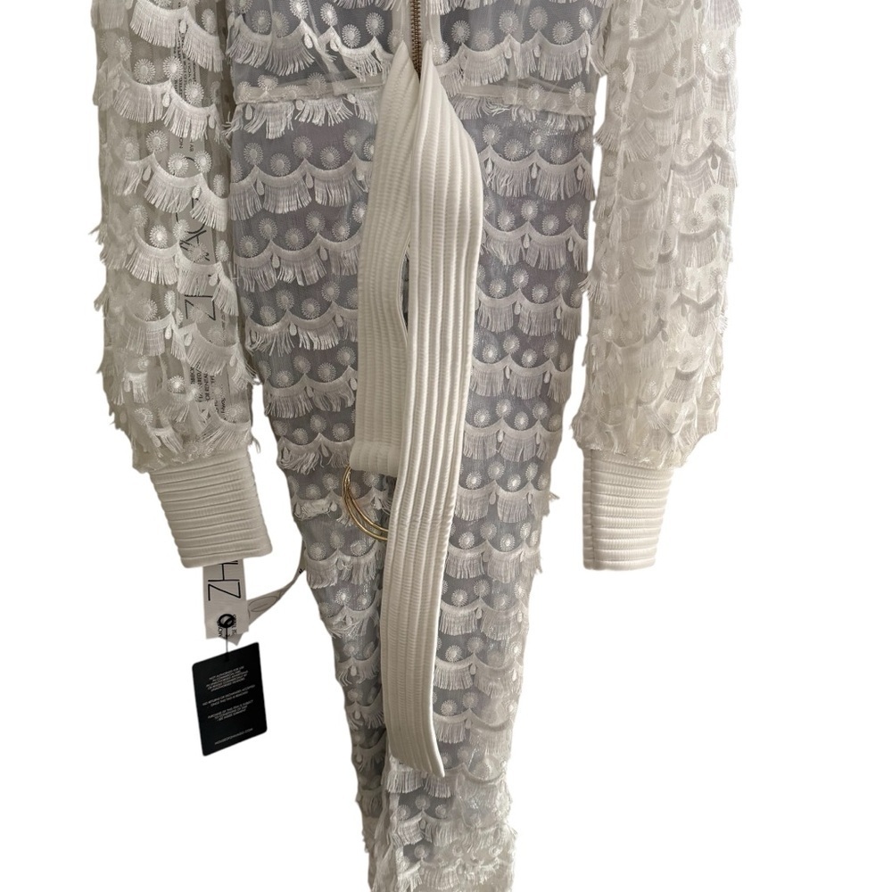 Zhivago White Lace Midi Dress XS NWT Bridal Wedding Guest Elegant - Picture 6 of 9